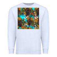 White western bison and sunflowers seamless pattern Premium Sweatshirt - HRA Design Shop