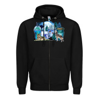 Black wolf coffee cups Zipper Hoodie - Zillion Design Studio