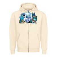 Sandshell wolf coffee cups Zipper Hoodie - Zillion Design Studio