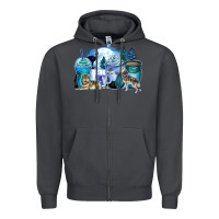Smoke wolf coffee cups Zipper Hoodie - Zillion Design Studio