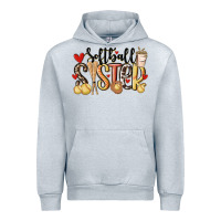 Heather Grey softball sister Urban Hoodie - MaliasSmallBusiness