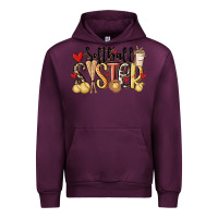Mauve Wine softball sister Urban Hoodie - MaliasSmallBusiness