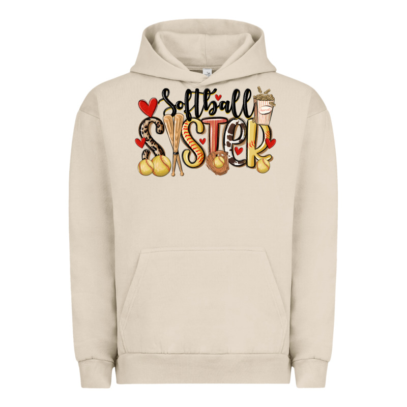 Softball Sister Urban Hoodie by MaliasSmallBusiness | Teevron