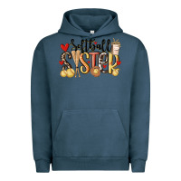 Pigment Midnight Navy softball sister Urban Hoodie - MaliasSmallBusiness