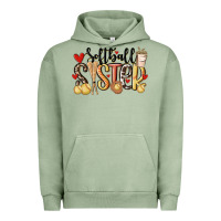 Pigment Oil Green softball sister Urban Hoodie - MaliasSmallBusiness