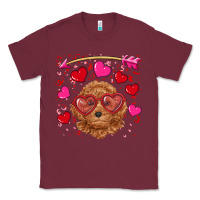Burgundy valentine's day toy poodle Classic Tee - RanaPortraitStore