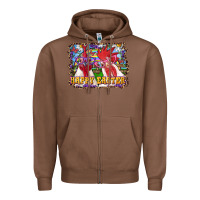 Chestnut Happy Easter Roosters Zipper Hoodie - RanaPortraitStore