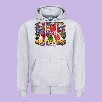 Zipper Hoodie Happy Easter Roosters