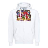 White Happy Easter Roosters Zipper Hoodie - RanaPortraitStore