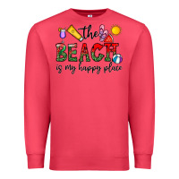 Cardinal the beach is my happy place Premium Sweatshirt - CowhideDigitalArt