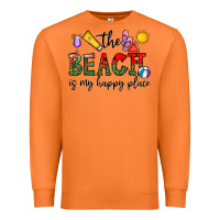 Carrot the beach is my happy place Premium Sweatshirt - CowhideDigitalArt