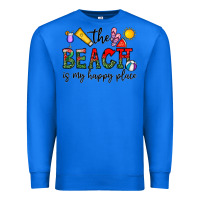 True Royal the beach is my happy place Premium Sweatshirt - CowhideDigitalArt