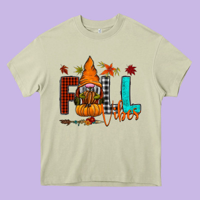 Fall Vibes Heavy Core Tee Designed By Cowhidedigitalart
