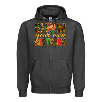 Charcoal Heather know your own history Zipper Hoodie - texasbilliewilder