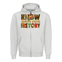 Dove Grey know your own history Zipper Hoodie - texasbilliewilder