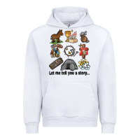 White let me tell you a story Urban Hoodie - MaliasSmallBusiness