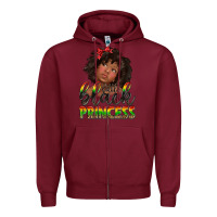 Burgundy little black princess Zipper Hoodie - texasbilliewilder
