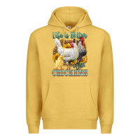 Antique Gold Western Life Is Better With Chickens Premium Hoodie - LillyAllenDesigns