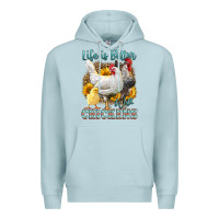 Blue Mist Western Life Is Better With Chickens Premium Hoodie - LillyAllenDesigns