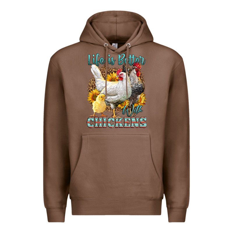Western Life Is Better With Chickens Premium Hoodie by LillyAllenDesigns | Teevron