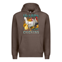 Coffee Western Life Is Better With Chickens Premium Hoodie - LillyAllenDesigns
