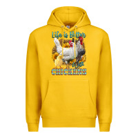 Lemon Western Life Is Better With Chickens Premium Hoodie - LillyAllenDesigns