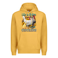 Mustard Western Life Is Better With Chickens Premium Hoodie - LillyAllenDesigns