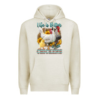 Oatmeal Heather Western Life Is Better With Chickens Premium Hoodie - LillyAllenDesigns