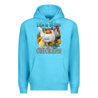 Ocean Blue Western Life Is Better With Chickens Premium Hoodie - LillyAllenDesigns