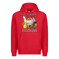 Red Western Life Is Better With Chickens Premium Hoodie - LillyAllenDesigns