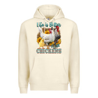 Sandshell Western Life Is Better With Chickens Premium Hoodie - LillyAllenDesigns