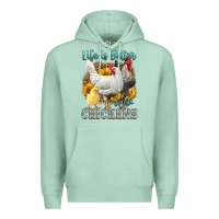 Seafoam Western Life Is Better With Chickens Premium Hoodie - LillyAllenDesigns