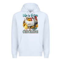 White Western Life Is Better With Chickens Premium Hoodie - LillyAllenDesigns