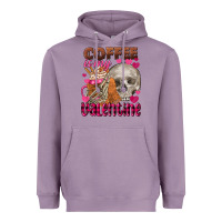 Lavender coffee is my valentine skull Heavyweight Hoodie - FaDigitalArtStudio