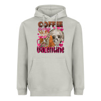 Moon Dust coffee is my valentine skull Heavyweight Hoodie - FaDigitalArtStudio