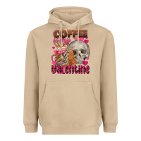 Mushroom coffee is my valentine skull Heavyweight Hoodie - FaDigitalArtStudio