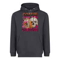 Smoke coffee is my valentine skull Heavyweight Hoodie - FaDigitalArtStudio