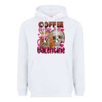 White coffee is my valentine skull Heavyweight Hoodie - FaDigitalArtStudio