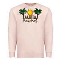 Pale Pink aloha beaches Premium Sweatshirt - CowhideDigitalArt