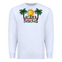White aloha beaches Premium Sweatshirt - CowhideDigitalArt