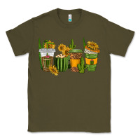 Army Green cactus coffee cups Classic Tee - texasbilliewilder
