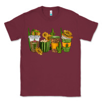 Burgundy cactus coffee cups Classic Tee - texasbilliewilder