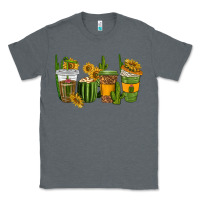 Charcoal Heather cactus coffee cups Classic Tee - texasbilliewilder