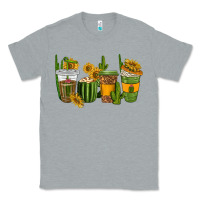 Heather Grey cactus coffee cups Classic Tee - texasbilliewilder