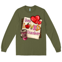 Army Green one loved teacher Long Sleeve Tee - BarkalooDesign