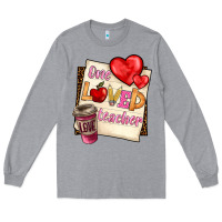 Heather Grey one loved teacher Long Sleeve Tee - BarkalooDesign