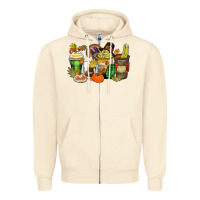Sandshell thanksgiving coffee cups Zipper Hoodie - Zillion Design Studio