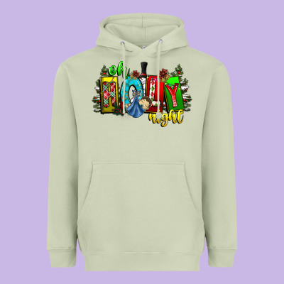 Oh Holy Night Heavyweight Hoodie Designed By Cowhidedigitalart