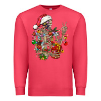Cardinal Christmas lights and skeleton Premium Sweatshirt - FaDigitalArtStudio