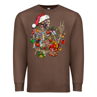 Chestnut Christmas lights and skeleton Premium Sweatshirt - FaDigitalArtStudio
